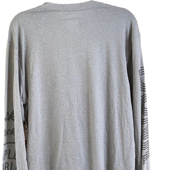 NWT NBA Mens Gray Spell Out Word/Logo Long Sleeve Crew Neck T Shirt Size Large L - Picture 5 of 15
